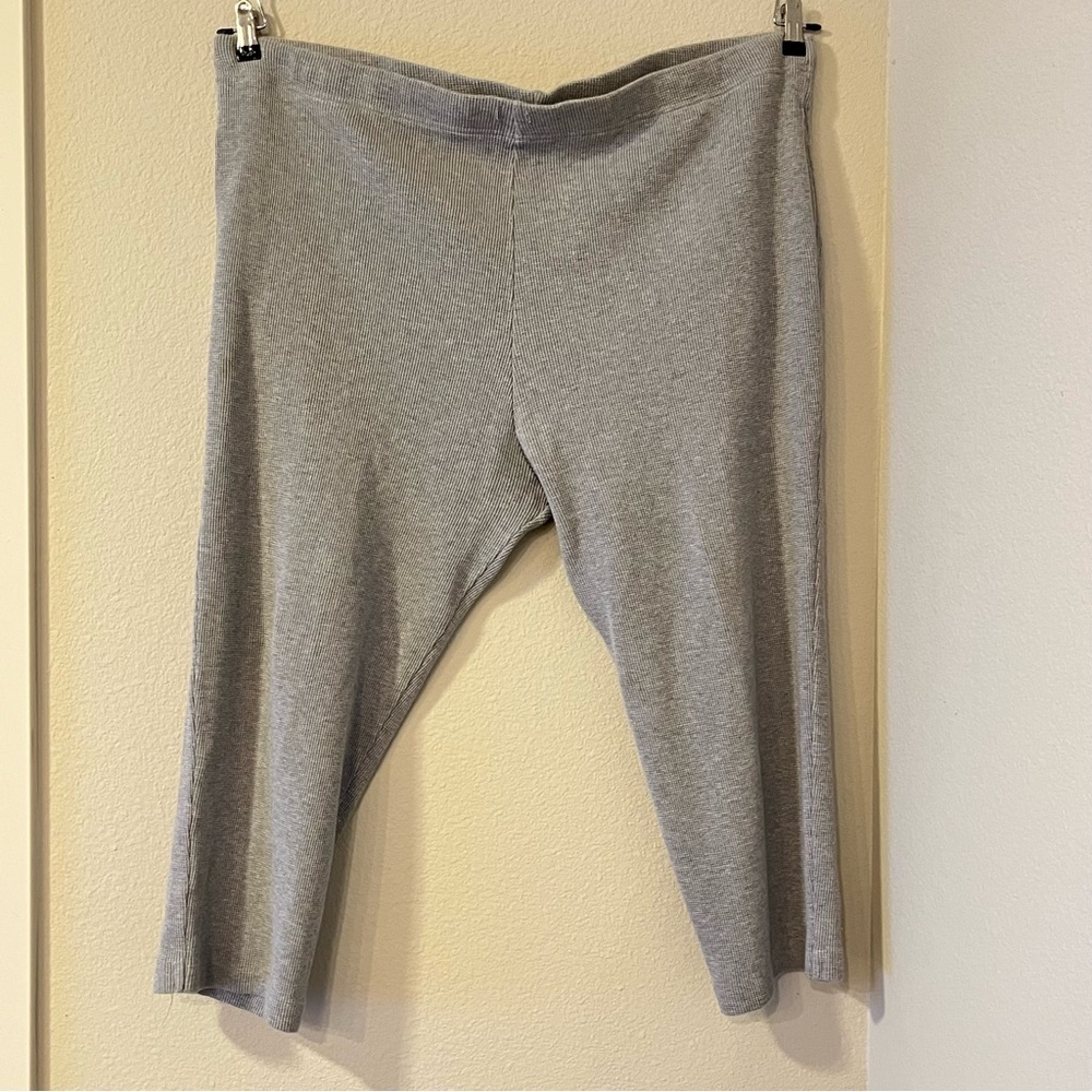 Soft Surroundings Grey Waffle Knit Pants Cozy Loungewear Size 3X